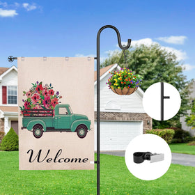 OHCISP weatherproof rust-resistant finish on garden flag stand