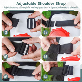 Ohoho backpack sprayer strap with quick-attachment accessories for easy installation.