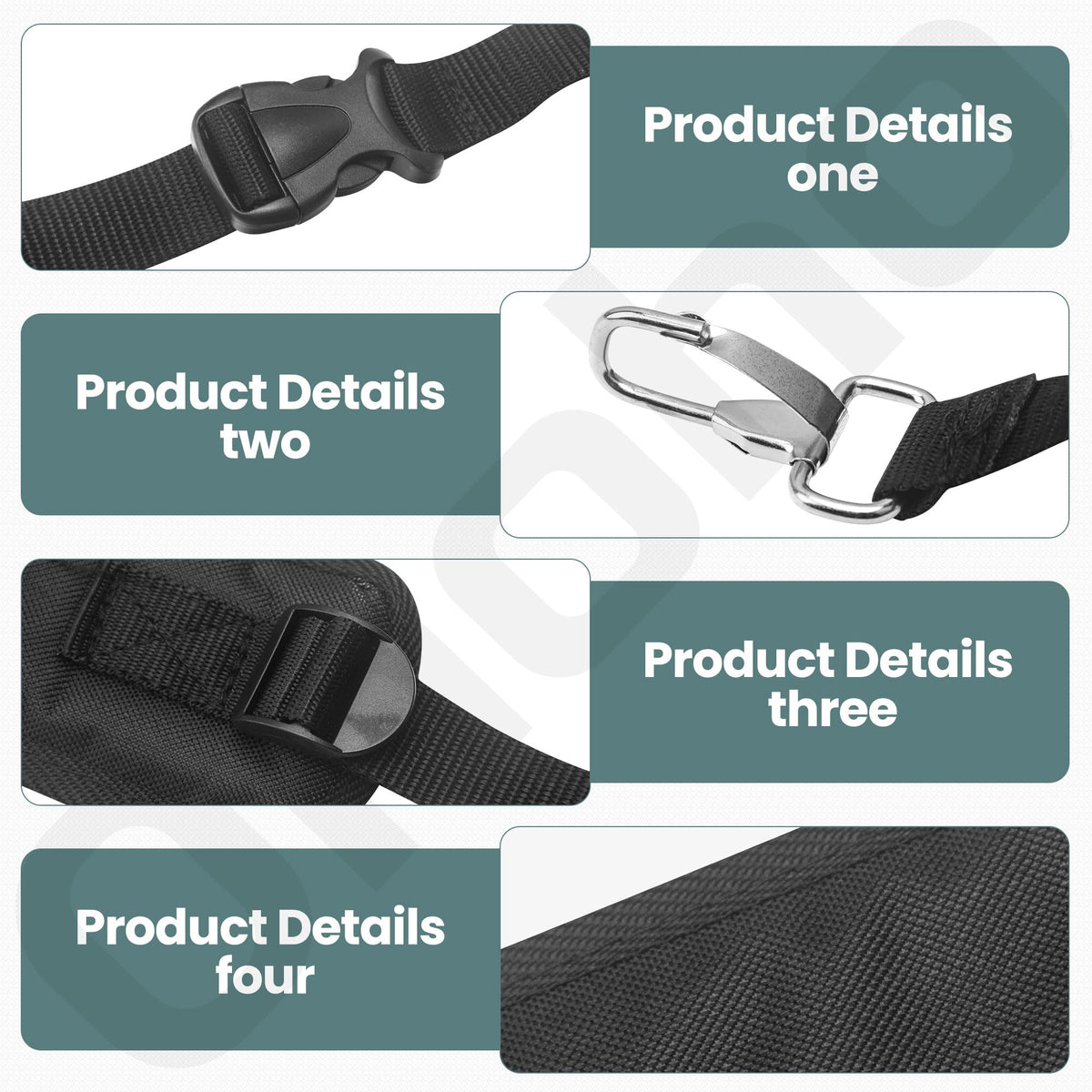 Ohoho nylon strap close-up highlighting durable material for long life.