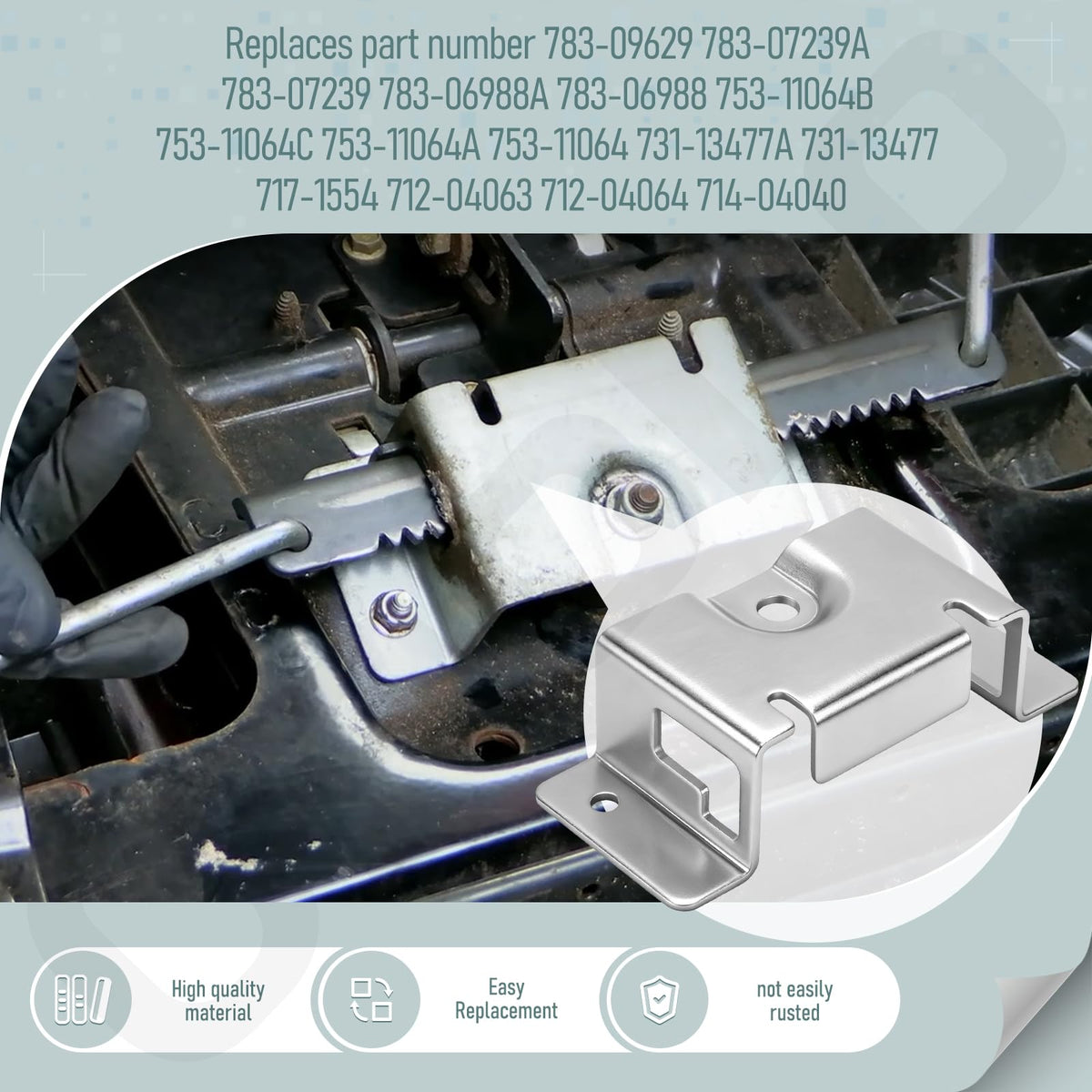 Ohoho lower steering bracket ensures solid mounting during mowing tasks.