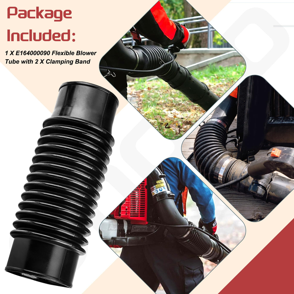 Secure attachment end ensures reliable connection to Echo blowers