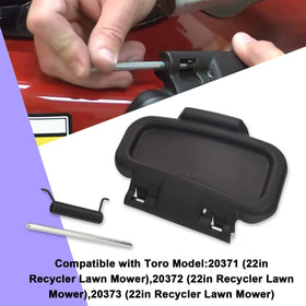 Ohoho side deflector on Toro 20340 supports tidy edges and contained clippings.