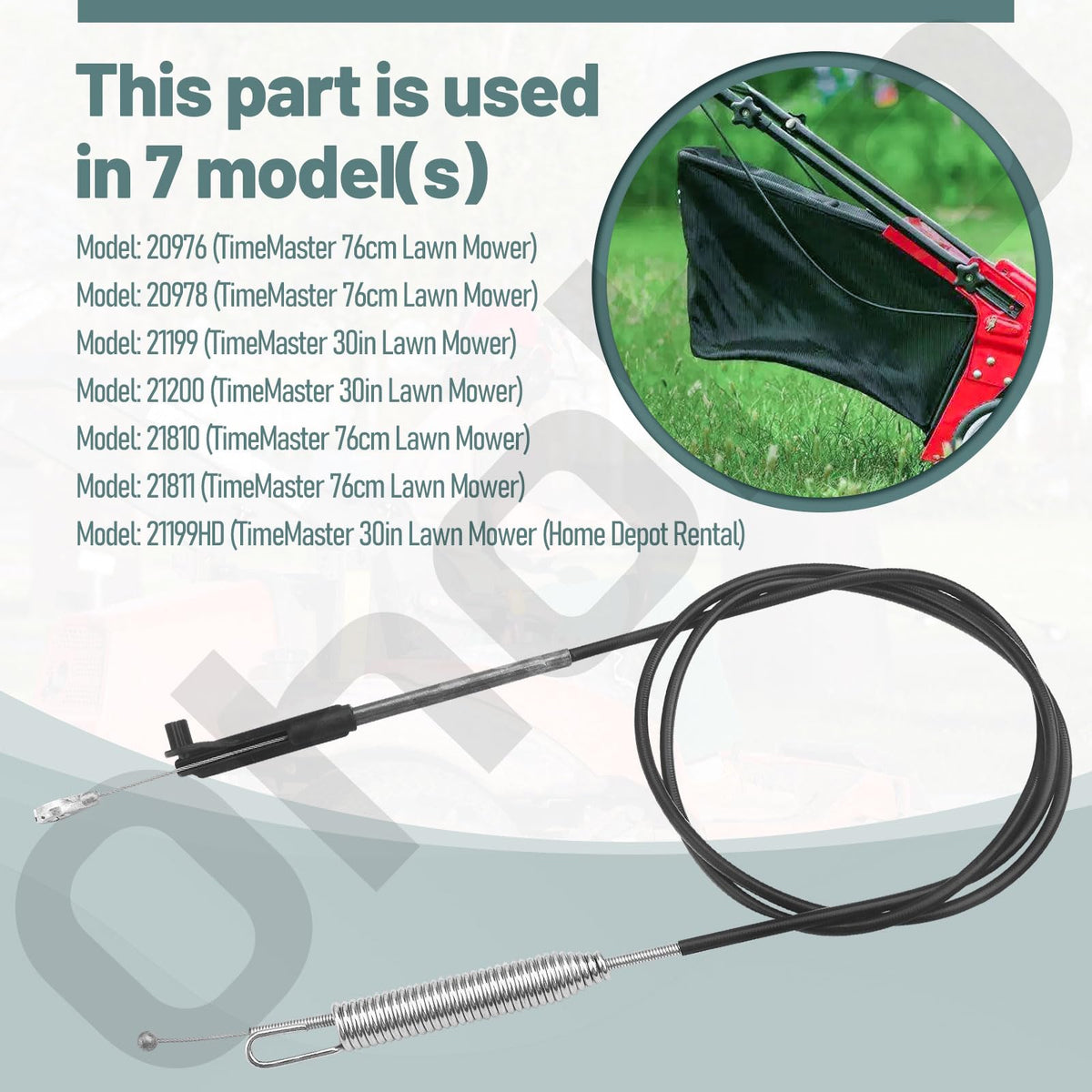 Ohoho 133-1998 brake cable close-up, high-quality material for longevity.