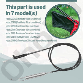 Ohoho 133-1998 brake cable close-up, high-quality material for longevity.