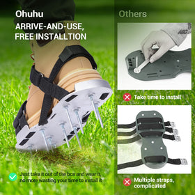 Ohuhu durable 2.2-inch spikes help break through compacted soil.