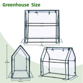 Ohuhu easy-assembly tabletop greenhouse for quick setup and storage.