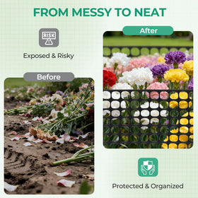 Ohuhu fence installation with cable ties—easy setup for garden barriers