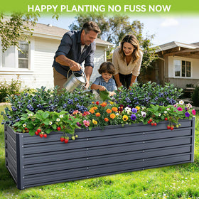 Ohuhu galvanized steel frame emphasizing durable, rustproof construction for outdoor use.