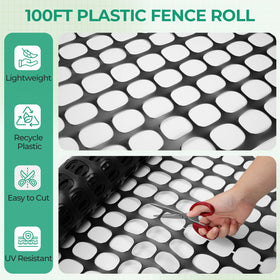 Ohuhu garden fence mesh closeup—UV resistant mesh with airflow for healthy growth