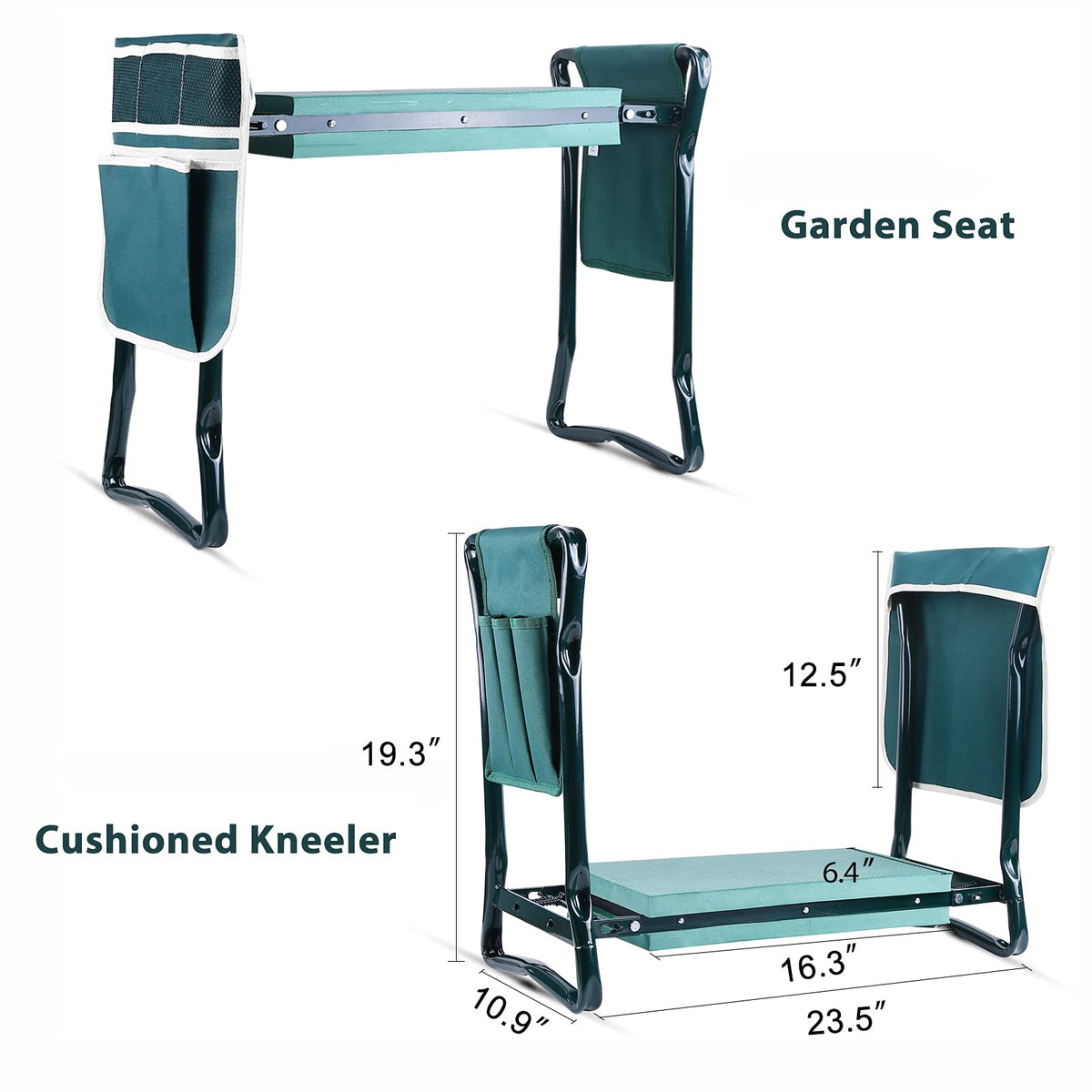 Ohuhu Garden Kneeler Seat dual tool pouches kept within reach