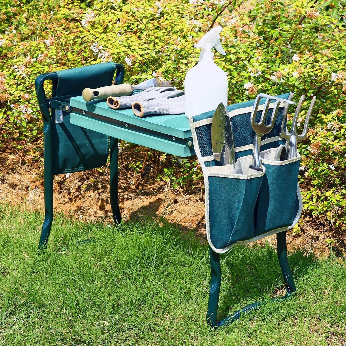 Ohuhu Garden Kneeler Seat folded design for easy portability and storage