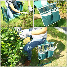 Ohuhu Garden Kneeler Seat open chair mode for hands-free planting