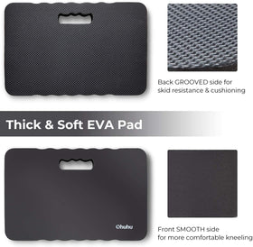 Ohuhu kneeling pad grain-texture underside provides stable grip on rough surfaces.