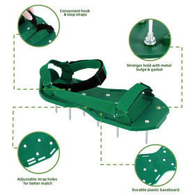Ohuhu Lawn Aerator Shoes adjustable straps fit a wide range.