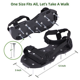 Ohuhu lawn aerator shoes easy to clean after use on muddy surfaces.