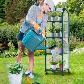 Compact 16x12.8 inch shelf layout supports organized plant care.