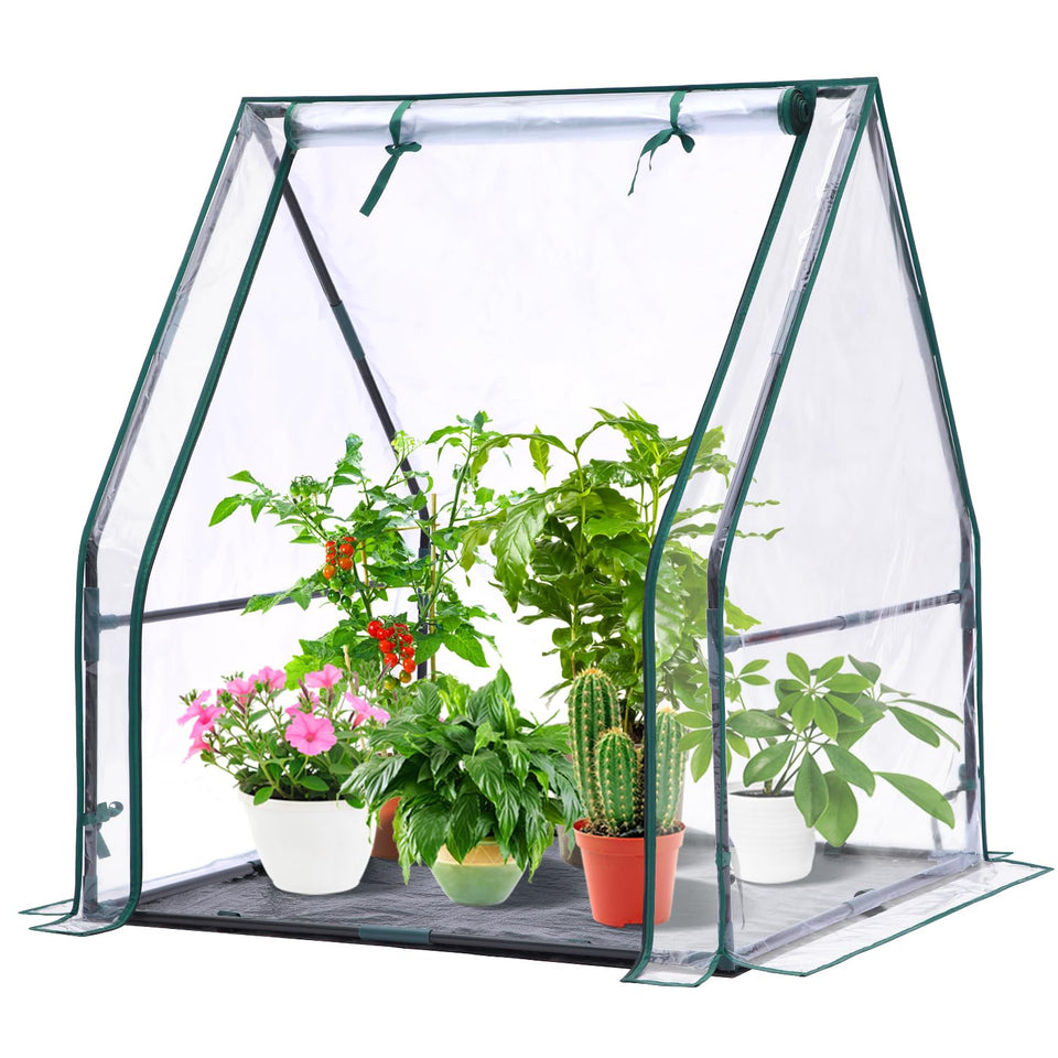 Ohuhu Mini Greenhouse frame assembly provides sturdy support for seedlings.