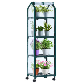 Ohuhu mini greenhouse with locking wheels enables easy indoor-outdoor repositioning.