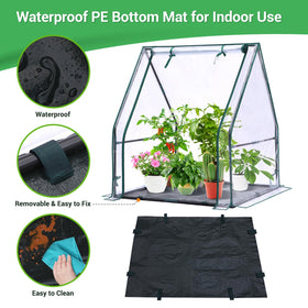 Ohuhu Mini Greenhouse zippered door enables easy access and airflow.