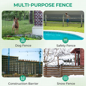 Ohuhu versatile multiuse fence setup—borders, snow fence, and pet enclosure