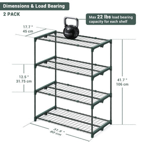 Ohuhu 4-Tier Shelves easy assembly with no tools required in minutes