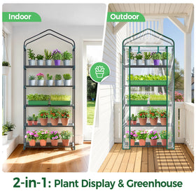 Ohuhu portable greenhouse for indoor or outdoor plant care on balcony.