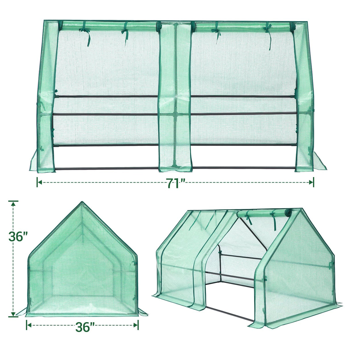 Ohuhu UV-protected plastic panels guard plants from sun exposure.