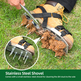 Ohuhu ready-to-wear aerator shoes for quick lawn work.