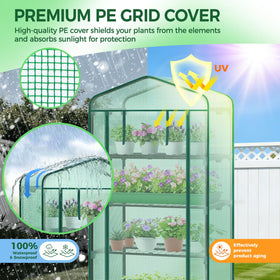 Ohuhu greenhouse PE cover provides all-season weather protection