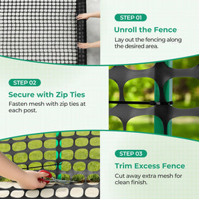 Ohuhu temporary fence with smooth edges—safe for kids and pets