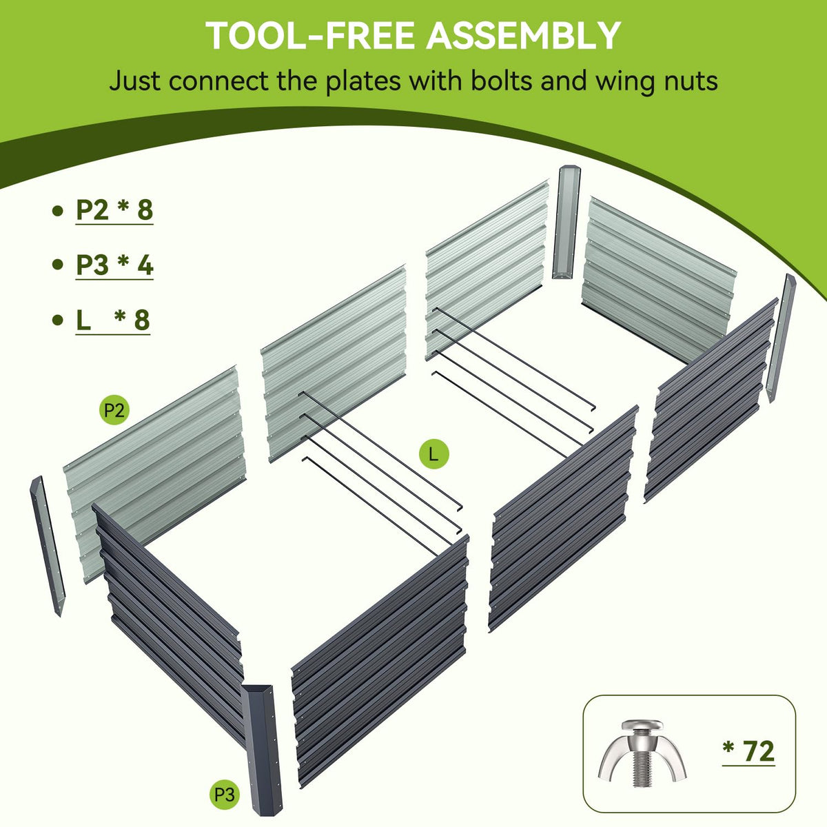 Ohuhu weather-durable design ready for rain and snow in outdoor gardening.