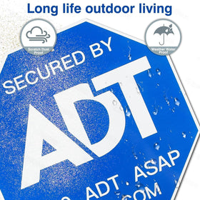OHYVGD heavy-duty stake supports secure ground mounting for the ADT sign.