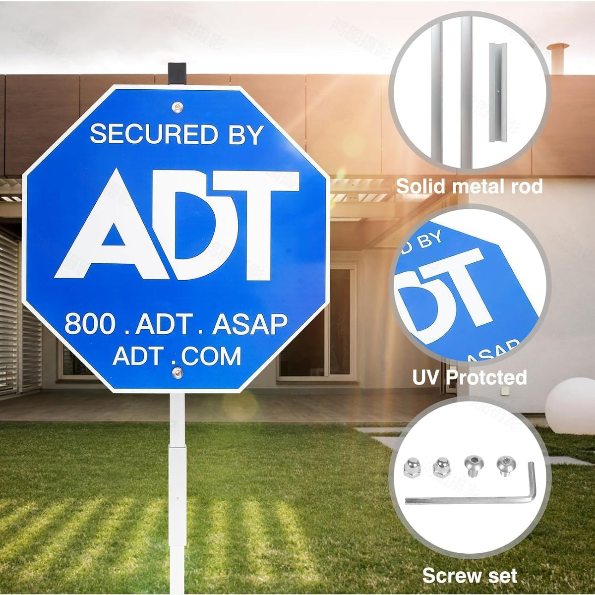 OHYVGD high-visibility security sign improves curb recognition and deterrence.