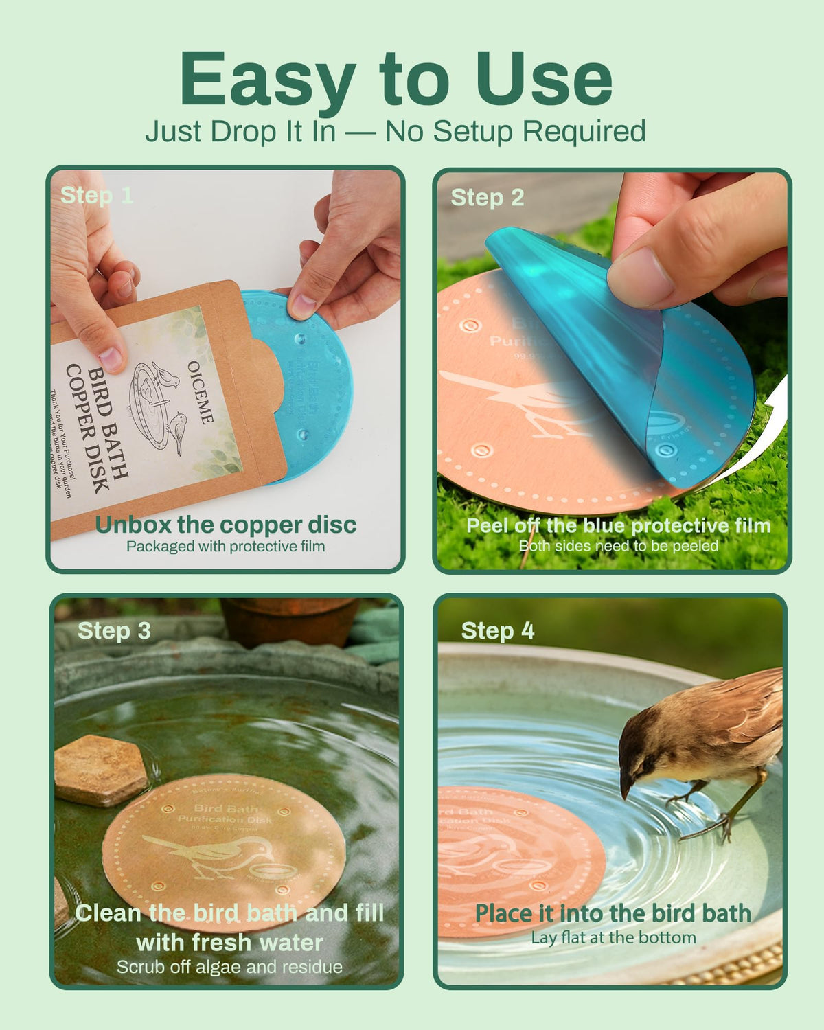 OICEME rust-resistant metal purifier ideal for year-round baths.