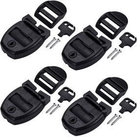 OIIKI spa latch clip set in black shows four secure locks for wind resistance.