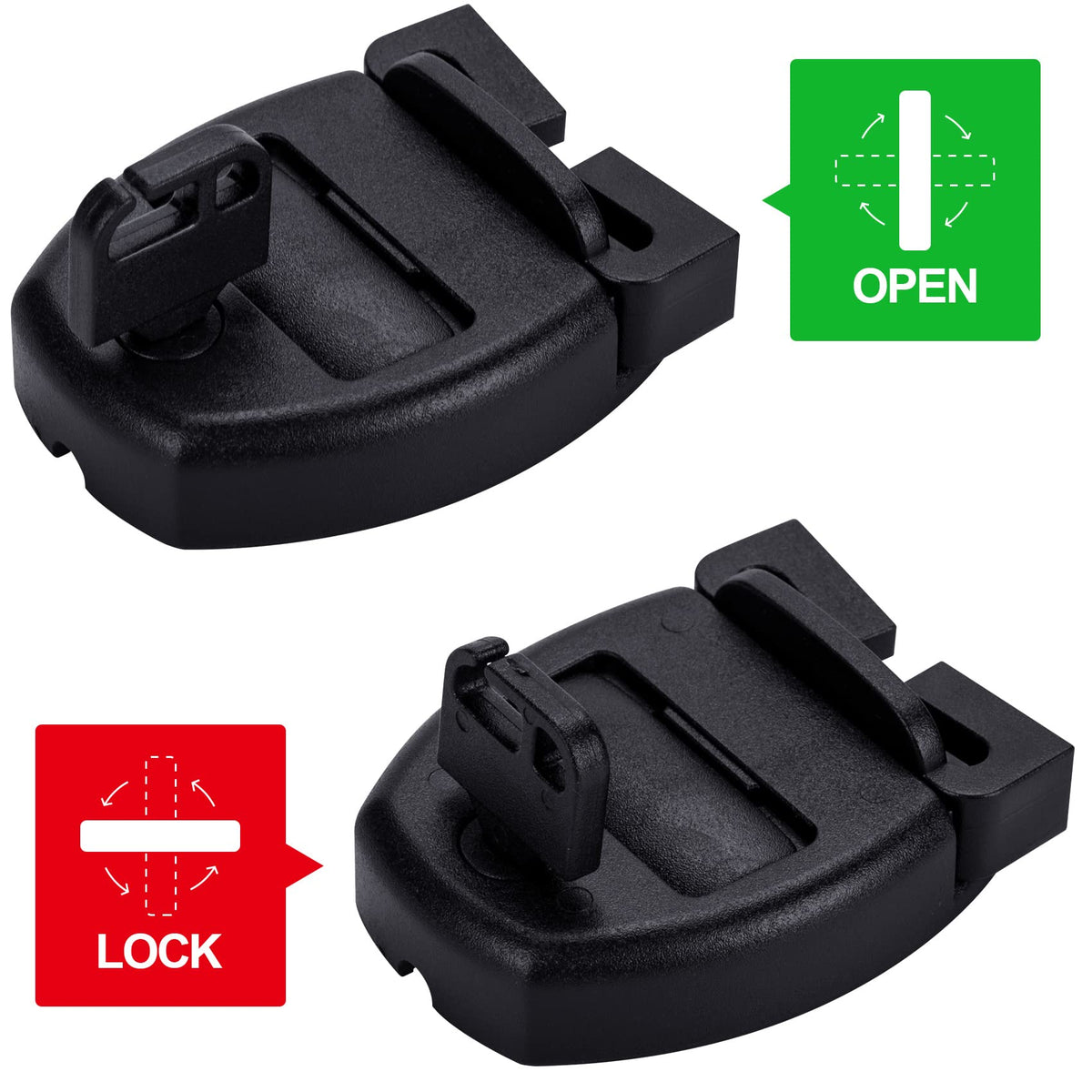 OIIKI stainless steel screws secure female clips for durability.