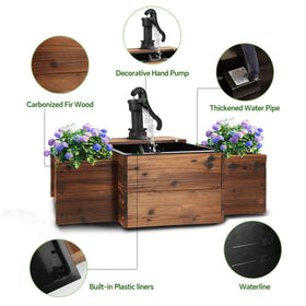 OIPRTGFJ wooden barrels provide natural allure and outdoor durability