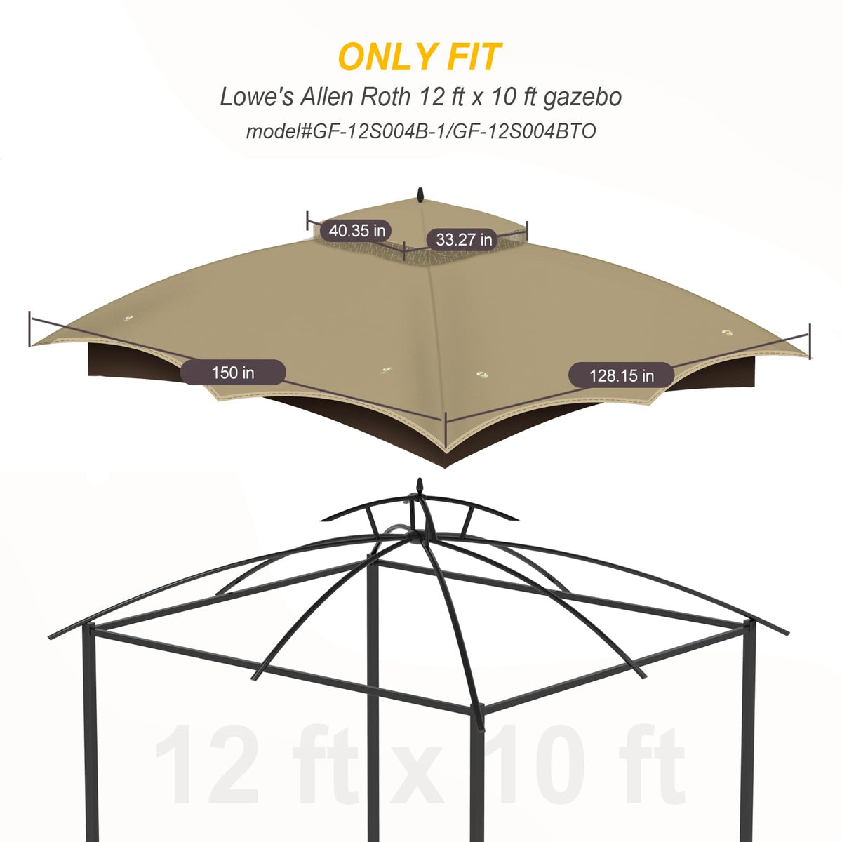 OIPUNSHLE double-tier top design canopy; enhances wind resistance and stability.