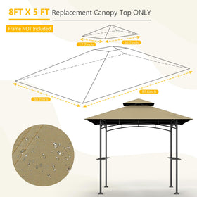 OIPUNSHLE double-tier canopy top enhances ventilation for cooler outdoor cooking areas.