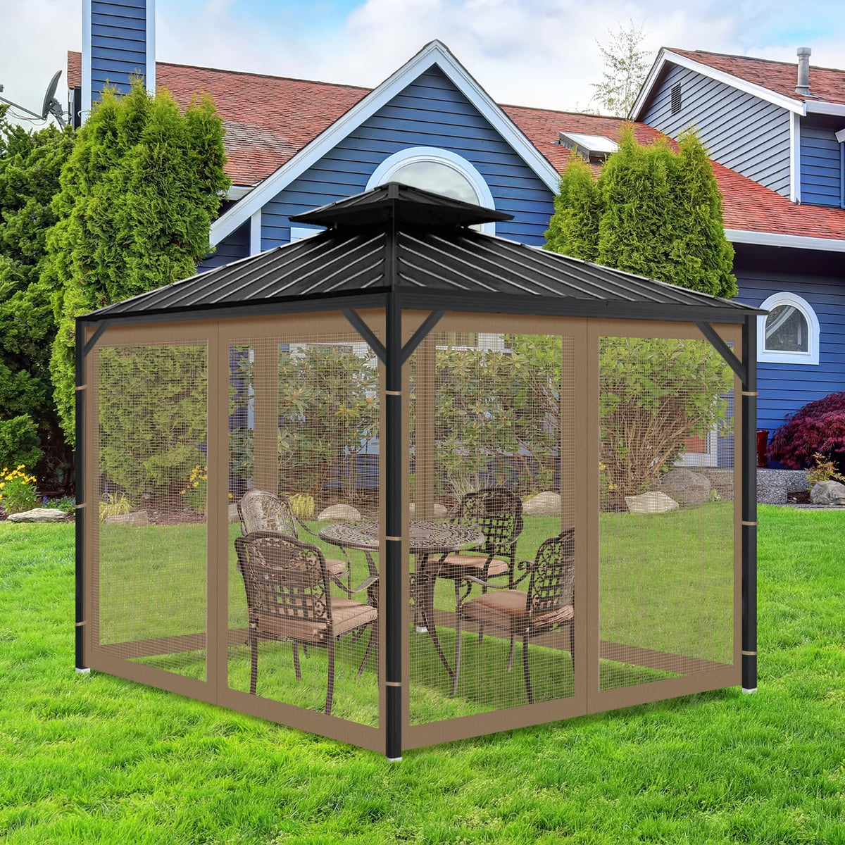 OIPUNSHLE fine-mesh mosquito protection close-up demonstrates durable construction.