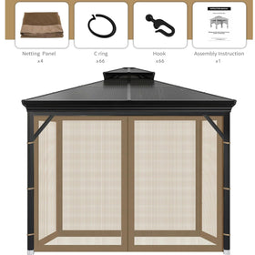 OIPUNSHLE replacement netting pack includes full setup contents for DIY use.