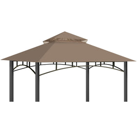 OIPUNSHLE replacement canopy top in khaki fabric for L-GZ136PST gazebo, weatherproof shade.