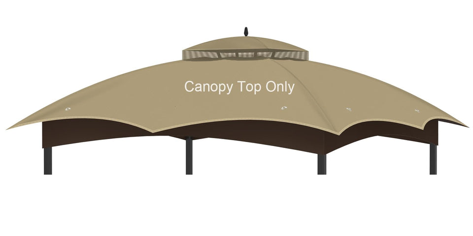 OIPUNSHLE replacement gazebo canopy 10x12 khaki; ideal shade and rain protection for GF-12S004B-1.