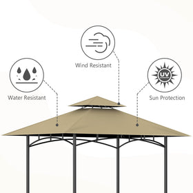 OIPUNSHLE waterproof windproof UV-resistant canopy protects gear from weather.