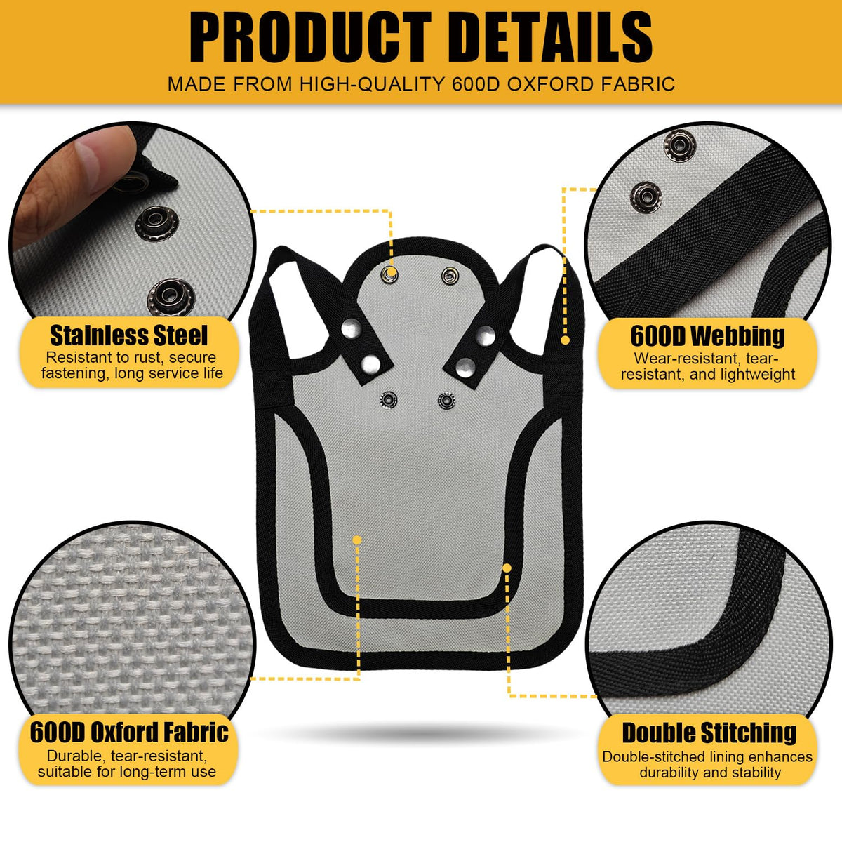 OIUXIMT light grey chicken saddle covers feathers and aids healing