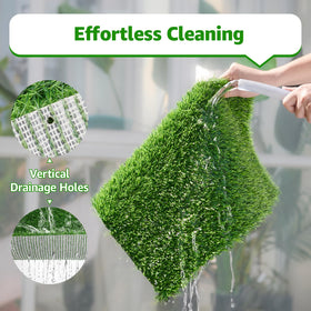 Oiyeefo turf drainage holes enable quick drying.