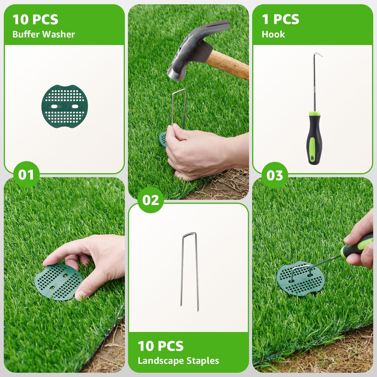 Ideal for parties and seasonal decor with a lush lawn look