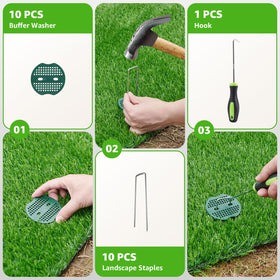 Ideal for parties and seasonal decor with a lush lawn look