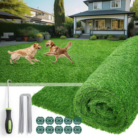 Oiyeefo artificial turf outdoor 6x10ft setup for a low-maintenance patio lawn