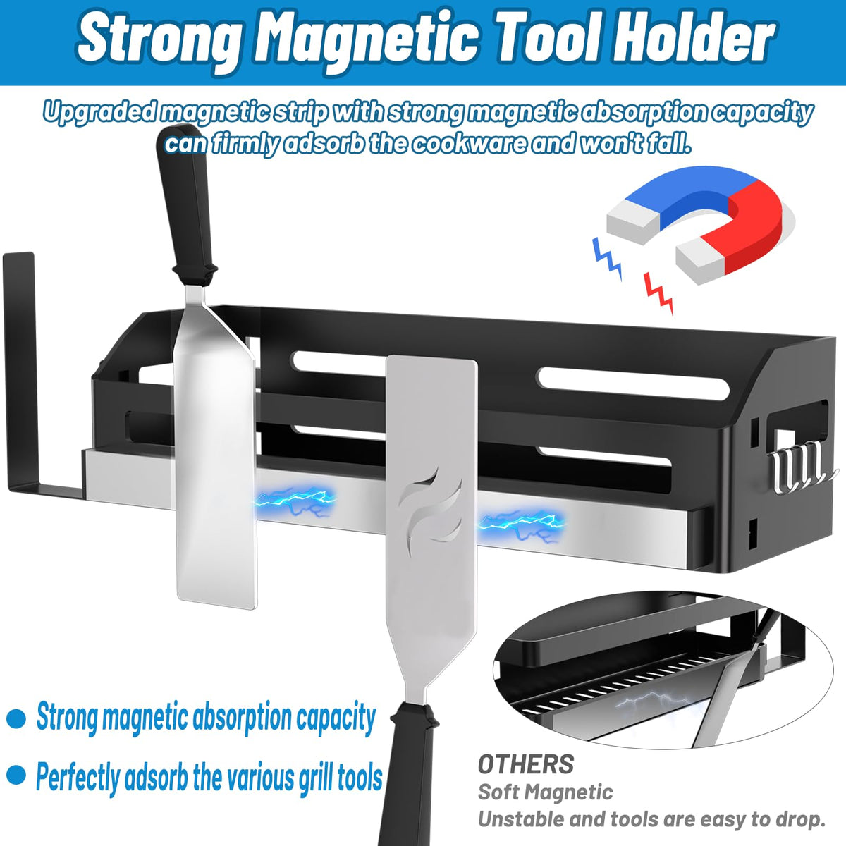 Oiyue Griddle Caddy easy tool-free installation.